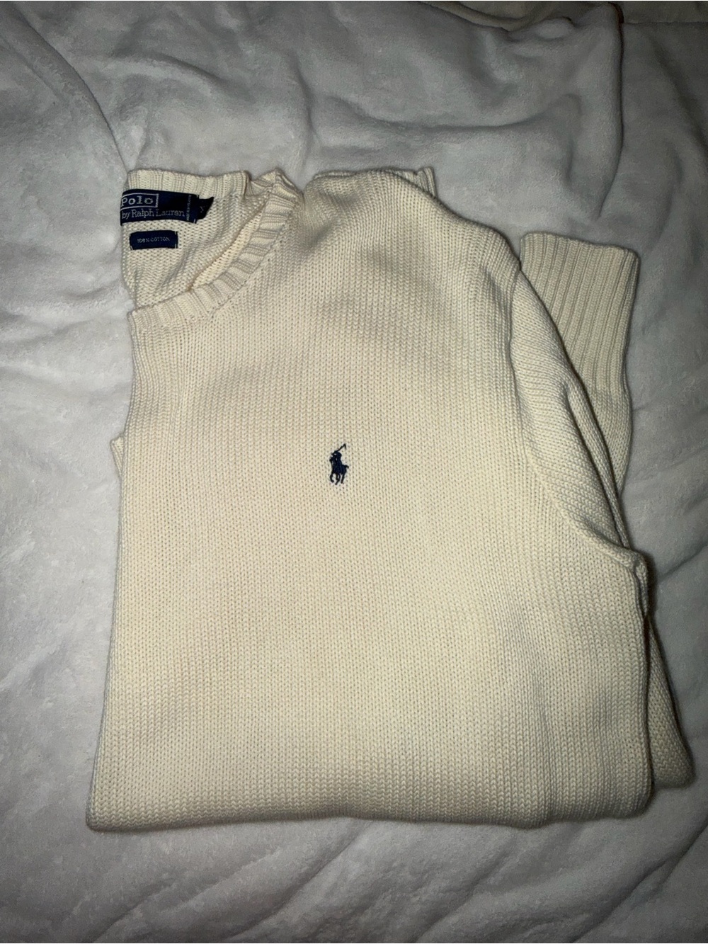 Polo by Ralph Lauren Cream Crewneck Sweater